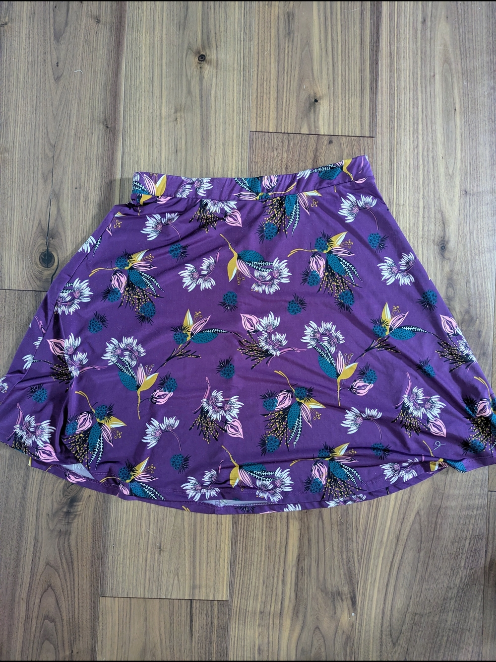 Gilli Purple Floral Circle Skirt